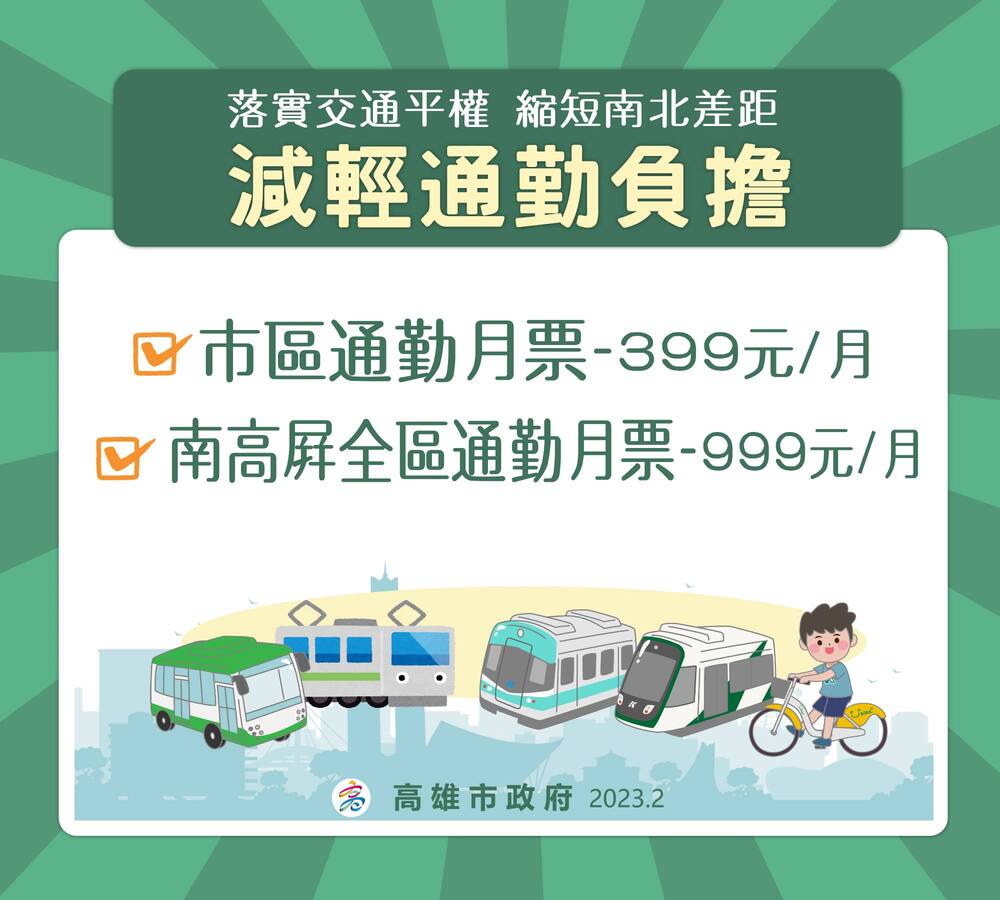 高雄市區399元任你走透透